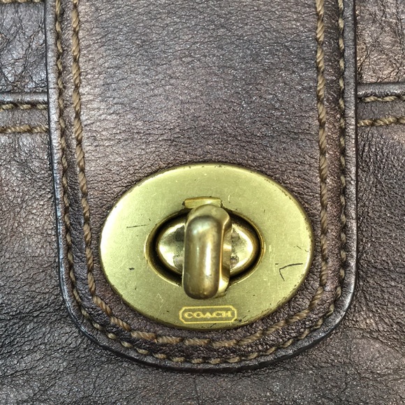 Coach Bronze Leather Wristlet - Picture 2 of 11